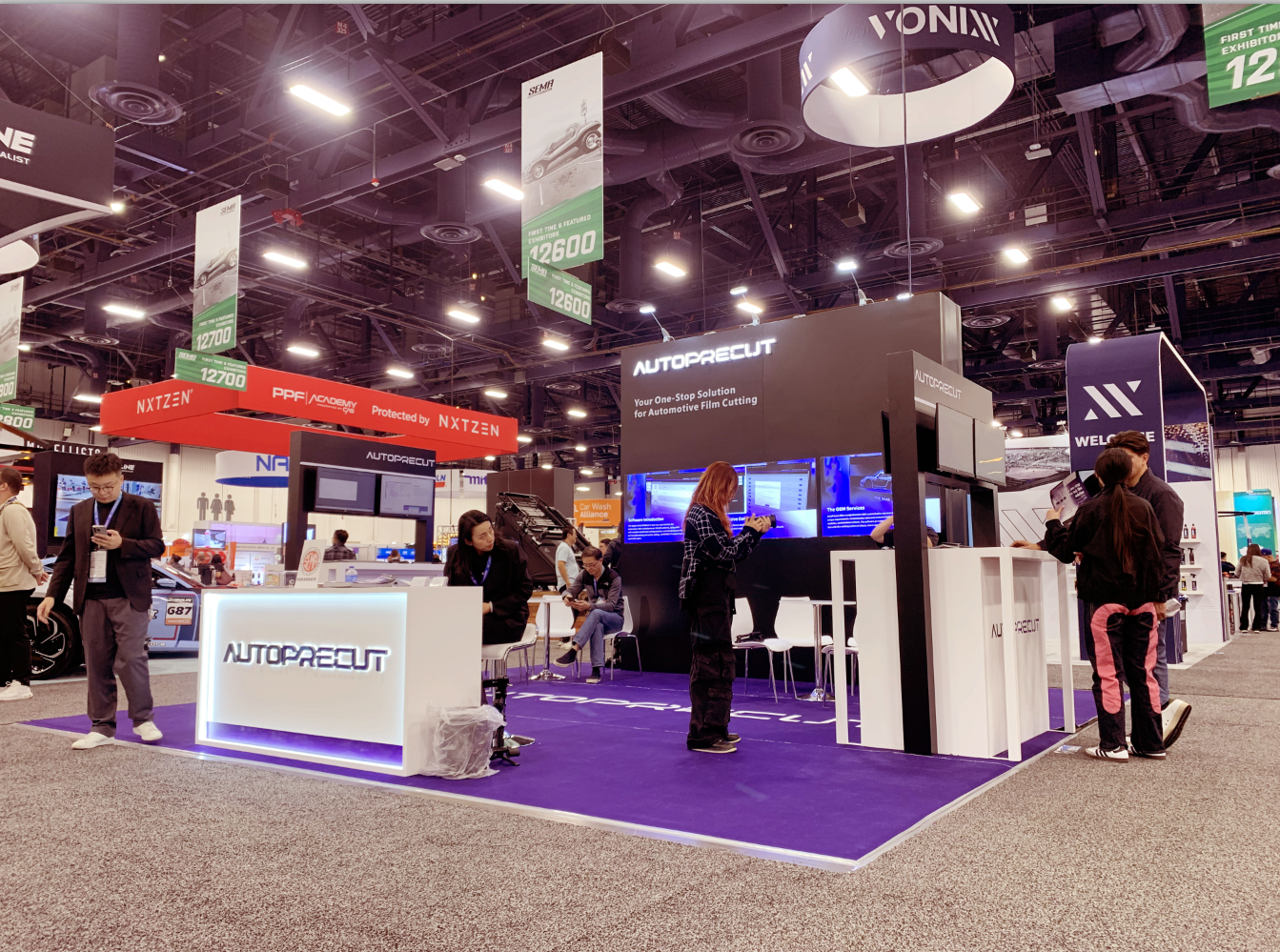 AUTOPRECUT exhibition stand at SEMA in Las Vegas